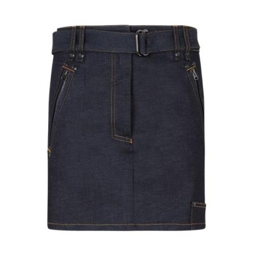 Mørk Indigo Denim Skjørt