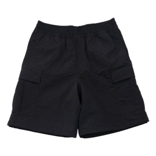 Cargo shorts i svart ripstop nylon