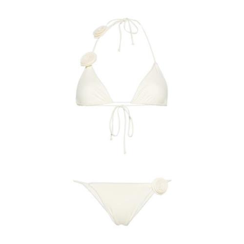 Blomsterapplikasjon Halterneck Bikini Sett