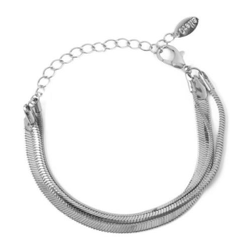 Sølv Snake Chain Armbånd