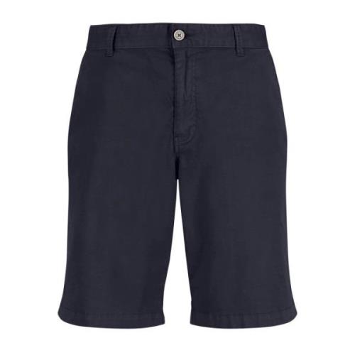 Marineblå Garment Dyed Stretch Shorts
