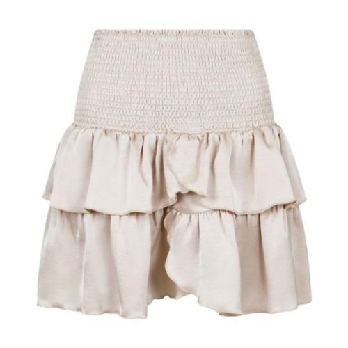 Elegant Satin Ruffle Skirt