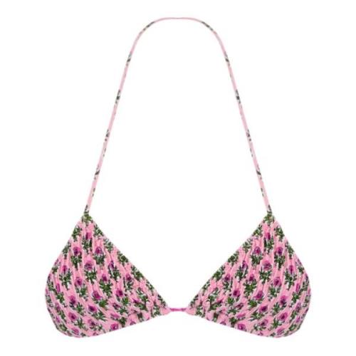 Rosa Blomster Triangel Bikini Topp
