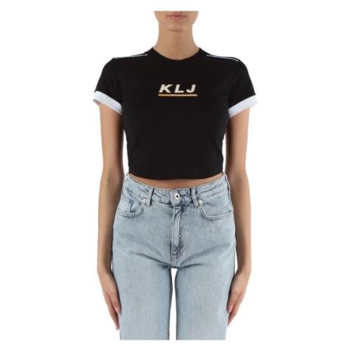 Økologisk Bomull Slim Fit Cropped T-skjorte