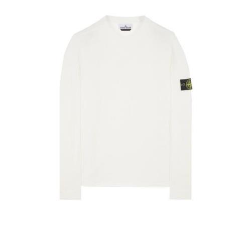 Hvit Crewneck Bomullsgenser