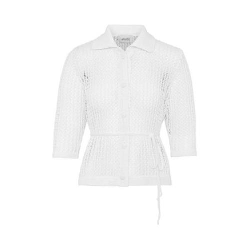 Hvit Heklet Skjorte - Elegant Strandplagg