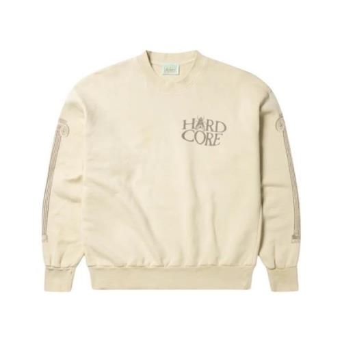 Beige Sweater med Hardcore Grafikk