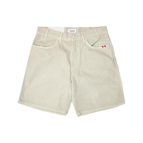 Denim Bermuda Shorts Beige