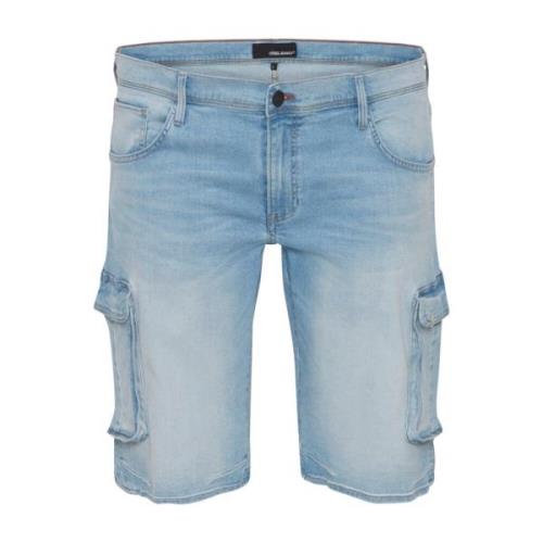 Denim Cargo Shorts med Lommer