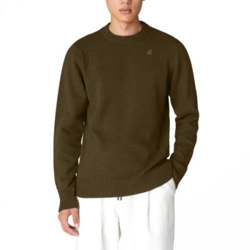 Brun Crewneck Strikket Genser