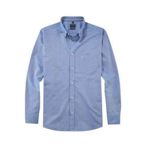 Casual Oxford Weave Skjorte Bleu