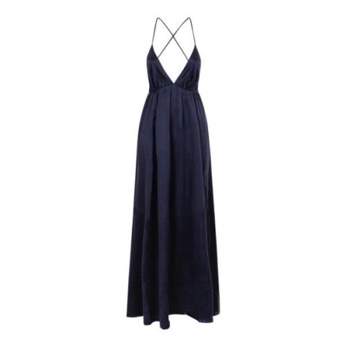 Navy Blue Slip Kjole