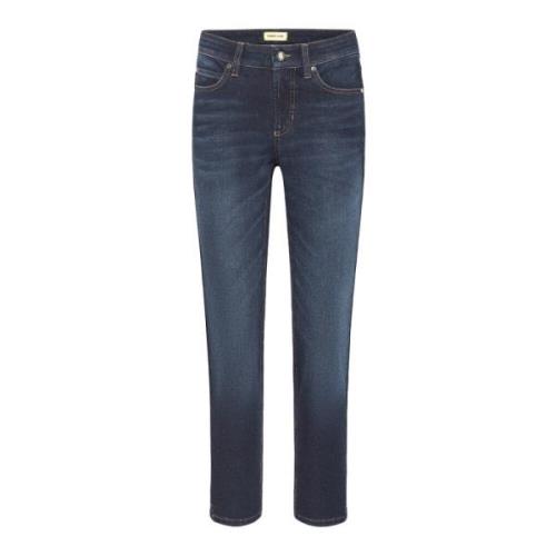 Klassiske Mørkeblå Denim Cropped Jeans