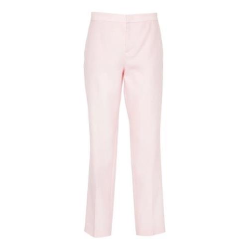 Rosa ull-silkeblandede bukser