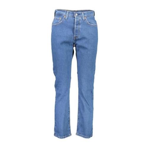Blå Bomull 5-Lomme Jeans med Logo