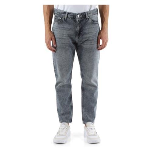 Cropped Tapered Jeans Fem Lommer