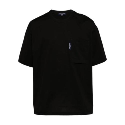 Svart Jersey Crew Neck T-skjorte