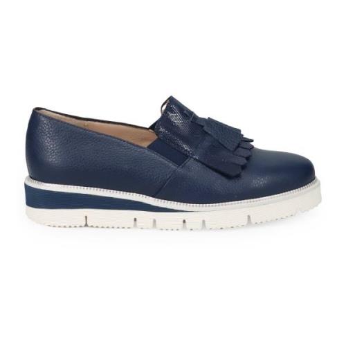 Blå Frynse Tassel Slip-On Sneakers