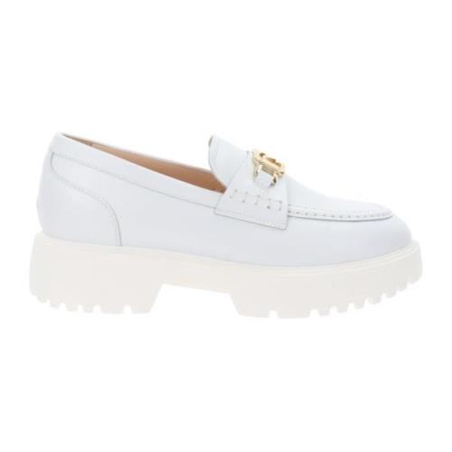 Lær Dames Loafers Slip-On Stil