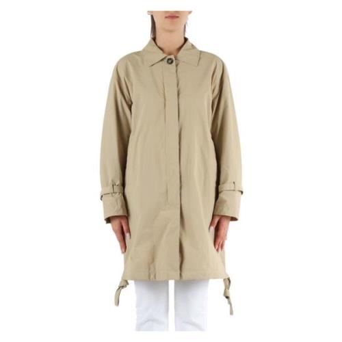 Klassisk Trench Coat med Logo Patch