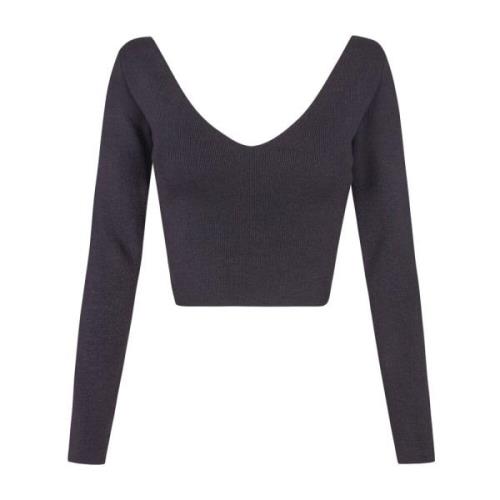 Kiiro, svart silkepunkt crop top