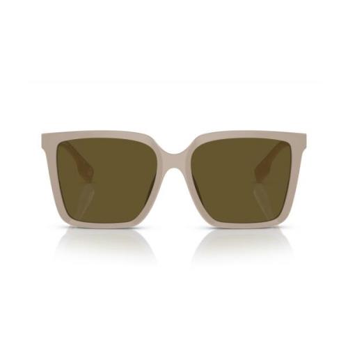 Firkantede solbriller med brune linser