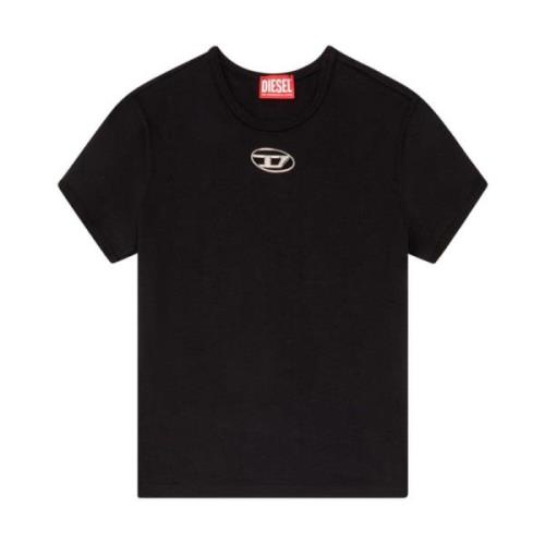 Svart T-skjorte med Oval D-logo