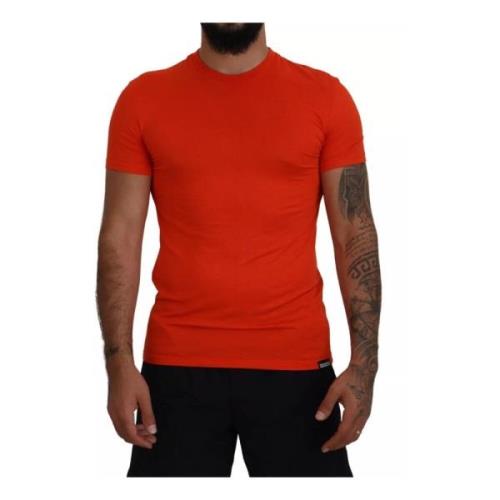 Oransje Crewneck T-skjorte Regular Fit