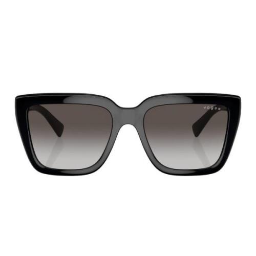 Elegante Svarte Solbriller med Krystall Logo