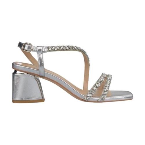 Firkantet Tå Rhinestone Stropper Sandal