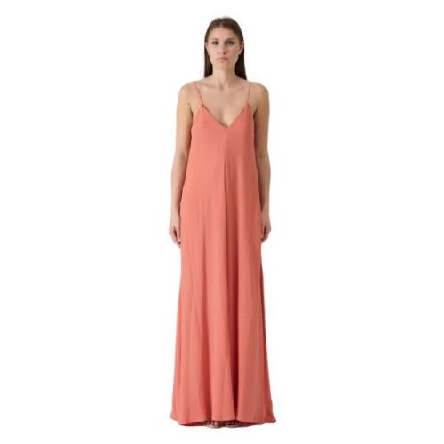 Elegant V-hals Maxi Kjole