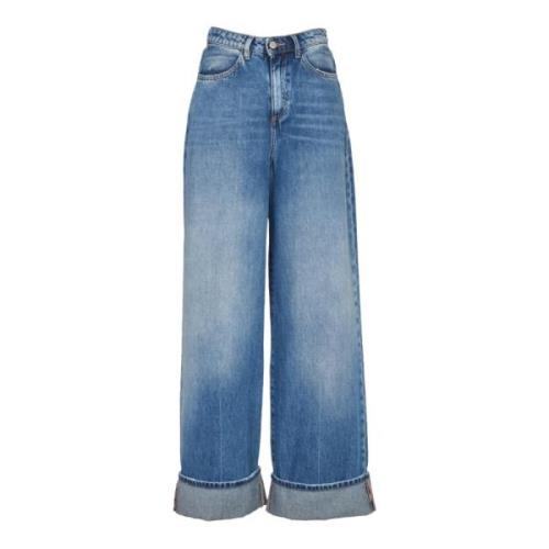 Klassiske Denim Jeans med Mansjetter