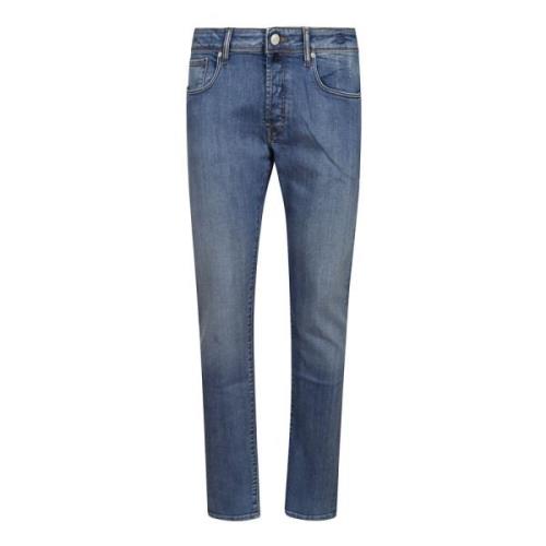 Slim Fit Bomull Jeans med Lommer