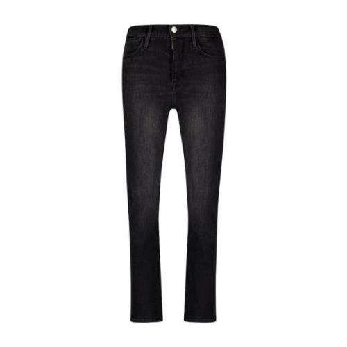 Sorte Cropped Straight-Leg Jeans