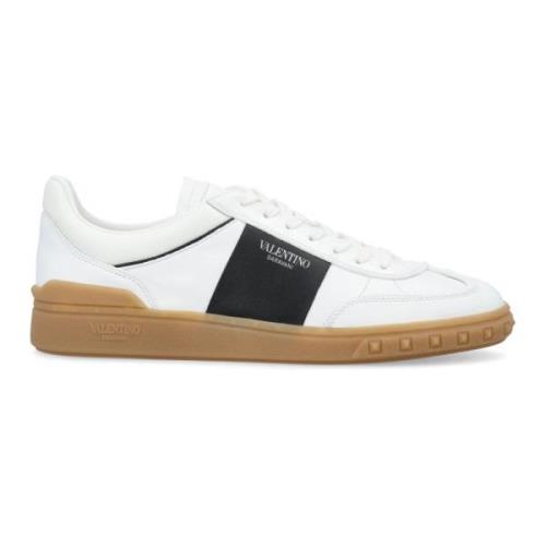 Hvite/sorte lave top sneakers Ss24