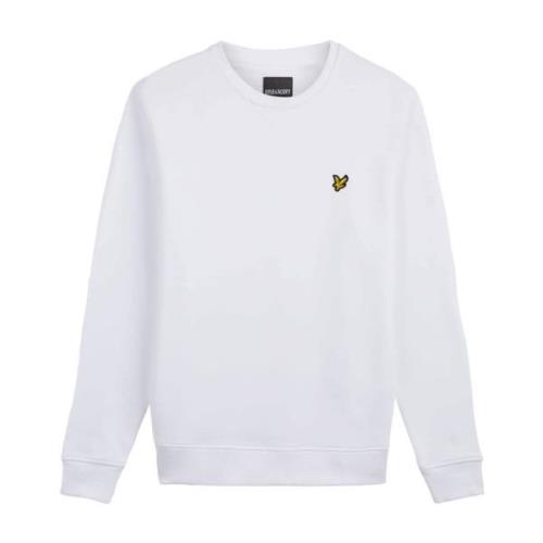 Klassisk Crew Neck Sweatshirt i Hvit