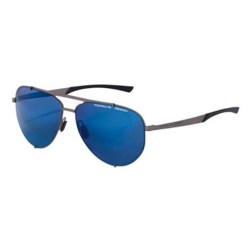 Hooks P`8920 Sunglasses in Ruthenium/Blue