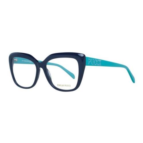 Blå Firkantet Plastiske Optiske Briller Kvinner