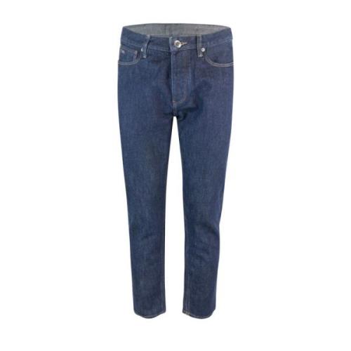 Blå Jeans 5-lomme Glidelås Knappelukking