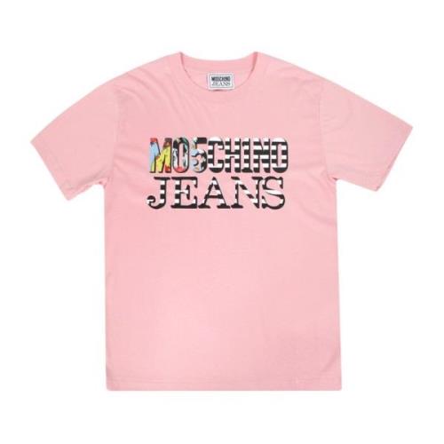 Bomull T-skjorte med Multicolor Logo Print