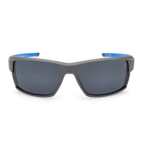 Rektangulære polariserte solbriller blå speilet