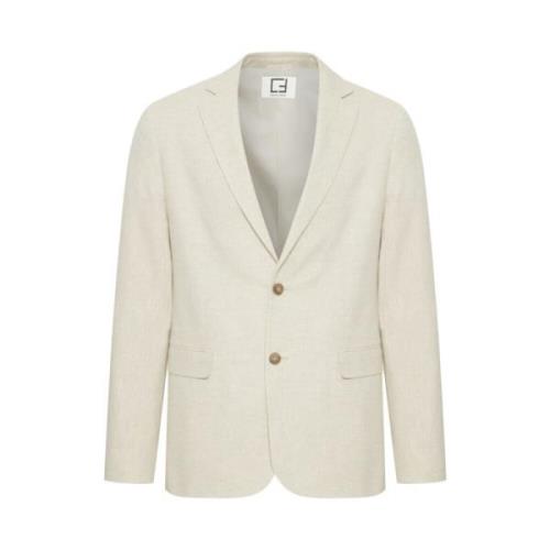 Grå Melange Linblanding Blazer