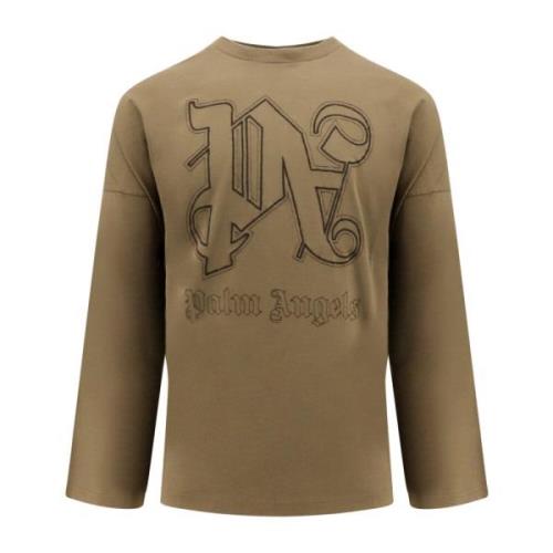 Brun Crew-neck T-skjorte Løs Passform