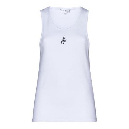 Hvit Anker Broderi Tank Top