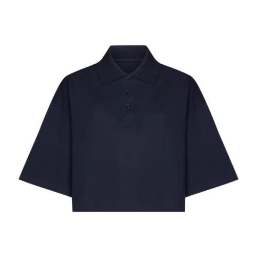 Blå Polo Skjorte Elegant Chic Stil