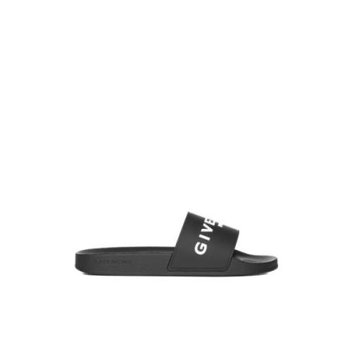 Sorte Slide Flate Sandaler