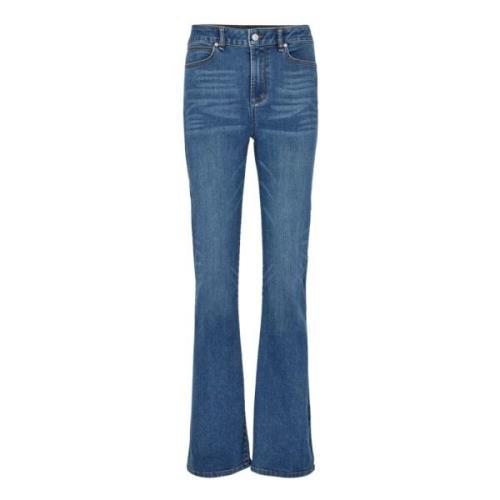 Mid-Blå Flare Bootcut Jeans