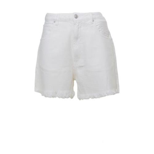 Høy Midje Denim Kjæreste Shorts