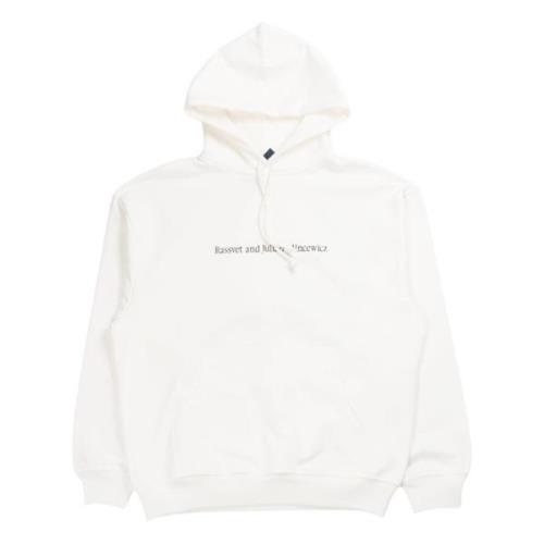 Logo Hoodie i hvit bomull