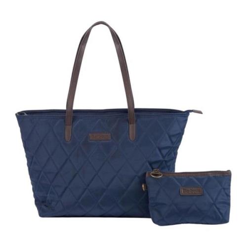 Quiltet Shopper Bag med Avtagbar Pung